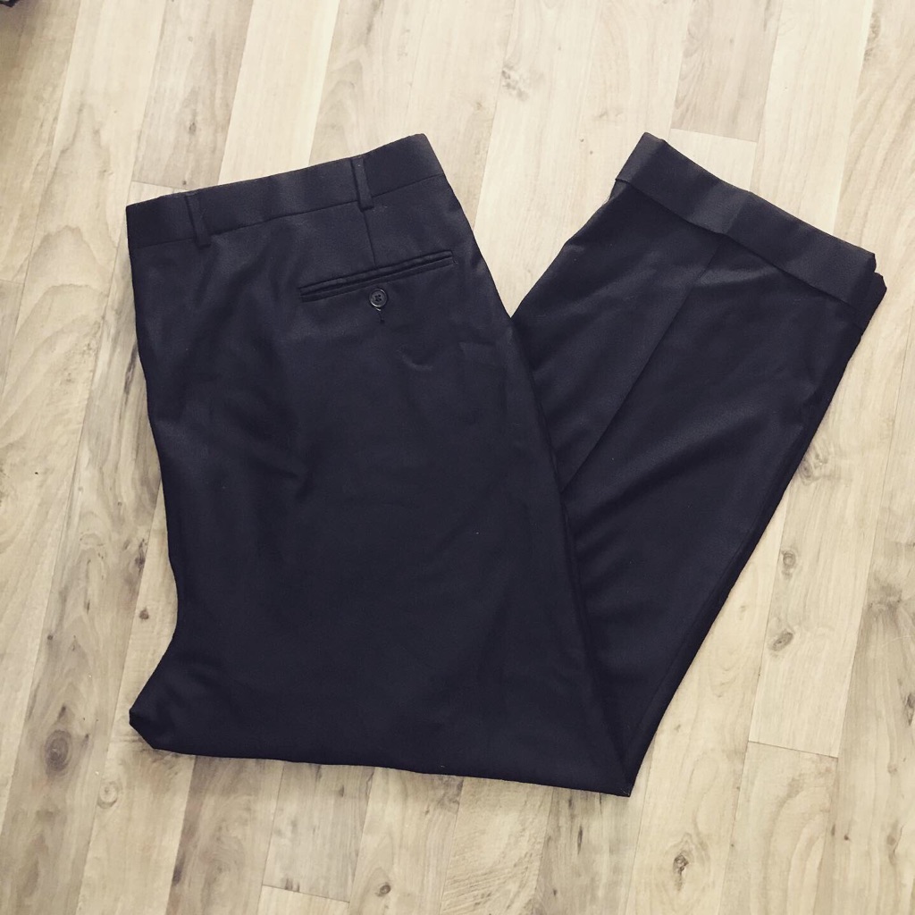 Men&acirc;s Wearhouse Black Wool Dress Pants